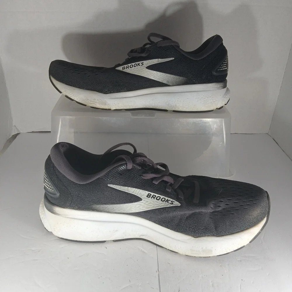 Brooks Ghost 15 Running Shoes 10 Wide Black Neutral DNA LOFT v2 Road‎ Trainers